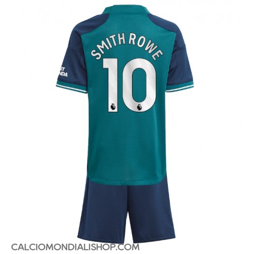 Maglie da calcio Arsenal Emile Smith Rowe #10 Terza Maglia Bambino 2023-24 Manica Corta (+ Pantaloni corti)